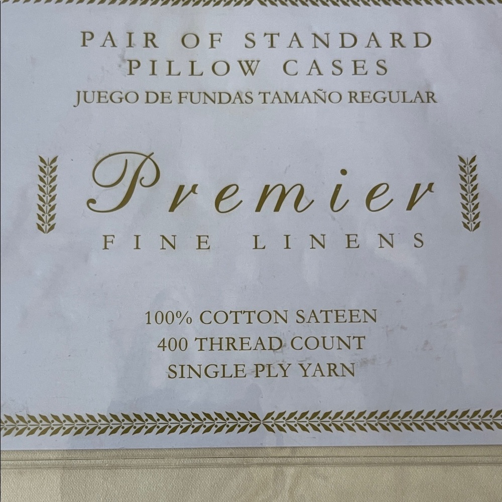Premier Fine Linens Pillow Cases - White
